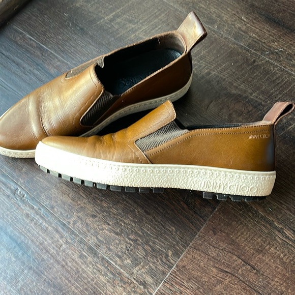 Jimmy Choo Other - Jimmy Choo Brown Slip-On Leather Loafers